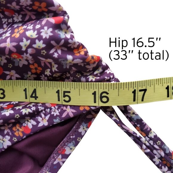 Sanctuary 1 Piece Retrograde Micro Garden Side Tie Ruched Swimsuit Size M - Picture 15 of 16